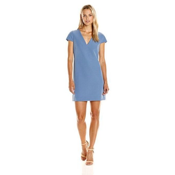 NWT Milly Eva Cap Sleevless Mini Dress - Ice Blue - Women's Size 8 ($375) - Picture 1 of 14